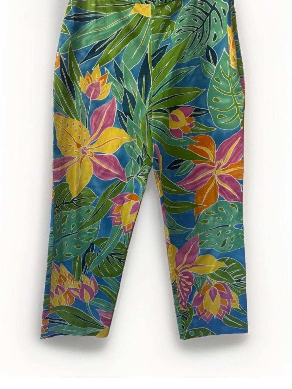 Lauren Ralph Lauren Women’s Tropical Hawaii Floral Ankle Pants Size 8 Stretch